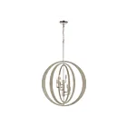 ELK Home 82067-6 Retro Rings 360W 6-Lights Sandy Beechwood Chandelier