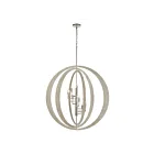 ELK Home 82068-9 Retro Rings 540W 9-Lights Sandy Beechwood Chandelier