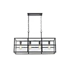 ELK Home Solace 82077-4 Matte Black 4 Lights 240W Linear Chandelier
