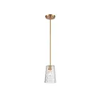 ELK Home Lightweave 82175-1 Satin Brass 1 Light 60W Mini Pendant