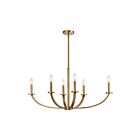 ELK Home Erindale 89048-6 Natural 6 Lights 360W Linear Chandelier