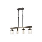 ELK Home Beaufort 89157-4 Anvil Iron 4 Lights 240W Linear Chandelier