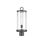 ELK Home 89496-1 Hopkins 100W 1-Light Charcoal Black Outdoor Post Lantern