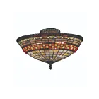 ELK Home Jewelstone 934-CB Classic Bronze 3 Lights 225W Semi Flush Mount