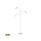 ELK Home Sallert D4537 White 3 Lights 21W Floor Lamp