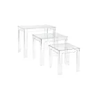 ELK Home H0015-9103-S3 Clear Jacobs Nesting Tables - Set of 3