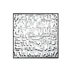 ELK Home H0036-8217 Silver Mapped Dimensional Wall Art