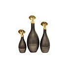 ELK Home H0807-8753-S3 Matte Brown Aimee Bottles - Set of 3
