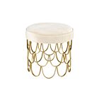 ELK Home S0035-10189 Ivory Sirene Ottoman