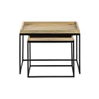 ELK Home S0805-7445-S2 Brushed Steel Akin Accent Tables - Set of 2