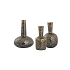 ELK Home S0807-9776-S3 Patinated Brass Fowler Vases - Set of 3