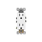 Enerlites 61501-W Residential Grade 15A Decorator Style Self-Grounding Duplex Receptacle
