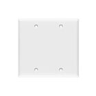 Enerlites 8802-W Blank Cover Two-Gang Wall Plate