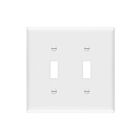 Enerlites 8812M-W Toggle Switch Two-Gang Wall Plate