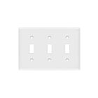 Enerlites 8813-W Toggle Switch Three-Gang Wall Plate