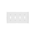 Enerlites 8814M-W Toggle Switch Four-Gang Wall Plate