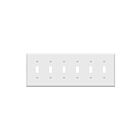 Enerlites 8816M-W Toggle Switch Six-Gang Wall Plate