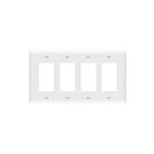 Enerlites 8834M-W Decorator/GFCI Four-Gang Wall Plate