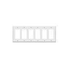 Enerlites 8836-W Decorator/GFCI Six-Gang Wall Plate