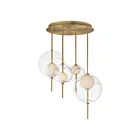 ET2 Lighting E11096-10NAB Martini 4-Lights 34W Natural Aged Brass Pendant