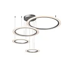 ET2 Lighting E22662-11MS Saturn II LED 4-Lights 332W Matte Silver Pendant