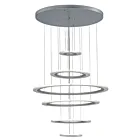 ET2 Lighting E22664-11MS Saturn II LED 6-Lights 630W Matte Silver Pendant