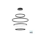 ET2 Lighting E22729-BK Groove WiZ 4-Lights 160W Black Pendant