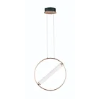 ET2 Lighting E23274-93BKSFTG Flare 1-Light 16.8W Black/Soft Gold Pendant