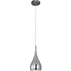 ET2 Lighting E24055-SN Teardrop 1-Light 75W Satin Nickel Pendant