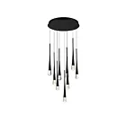 ET2 Lighting E24227-122BK Pierce 9-Lights 27W Black Pendant