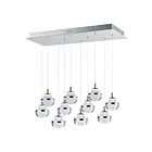 ET2 Lighting E24599-93PC Swank 10-Lights 60W Polished Chrome Pendant