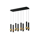 ET2 Lighting E24758-BKGLD Reveal 8-Lights 48W Black/Gold Pendant