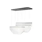 ET2 Lighting E24873-133BGM Rinkle 3-Lights 36W Brushed Gunmetal Pendant