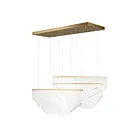 ET2 Lighting E24873-133FG Rinkle 3-Lights 36W French Gold Pendant