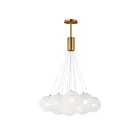ET2 Lighting E25089-54GLD Burst 12-Lights 21.6W Black Pendant
