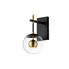 ET2 Lighting Nucleus E25151-BKNAB 1-Light Black/Natural Aged Brass 8W LED Wall Sconce