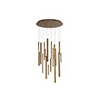 Eurofase Lighting 31445-038 SANTANA 18W Antique Brass Round Chandelier