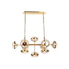 Eurofase Lighting 37089-016 NOTTINGHAM 10-Light 600W Ancient Brass Oval Chandelier