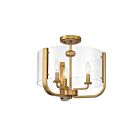 Eurofase Lighting 38156-014 Campisi 3-Lights 180W Brass Semi Flush Mount