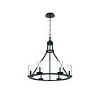 Eurofase NERITO 38220-012 6-Lights Matte Black 360W Chain Chandelier