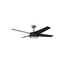 Kendal Lighting Vela AC30952-BLK-OCB 4-blades Black and Brass 52" Ceiling Fan