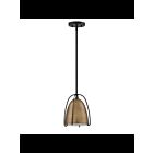 Kendal Lighting VILIA Mini PF124-BRS-BLK Black 1-Light 100W Mini Pendant