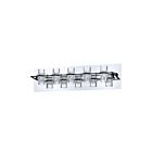 Kendal Lighting VF8300-5L-CH-BLK Chrome & Black 5-Lights 18W Vanity Light