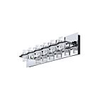 Kendal Lighting VF8300-6L-CH-BLK Chrome & Black 6-Lights 20W Vanity Light