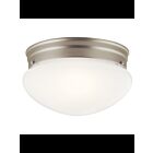 Kichler 209NI 2-Lights Brushed Nickel 60W Flush Mount Ceiling Light