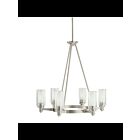 Kichler 2344NI 6-Lights Brushed Nickel 60W 1-Tier Chandelier