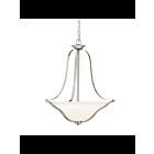 Kichler 3384NIL18 3-Lights Brushed Nickel 10W LED Inverted Pendant