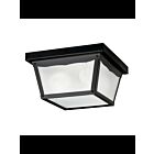 Kichler 345BK 2-Lights Black 60W Outdoor Flush Mount