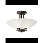 Kichler 3674OZ 2-Lights Olde Bronze 60W Semi-Flush Mount Ceiling Light