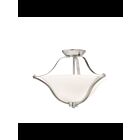 Kichler 3681NI 2-Lights Brushed Nickel 100W Semi-Flush Mount Ceiling Light